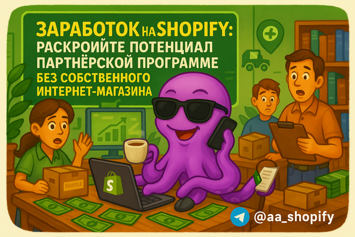    Заработок на Shopify: раскройте потенциал партнёрской программы без собственного интернет-магазина! aa_ecom