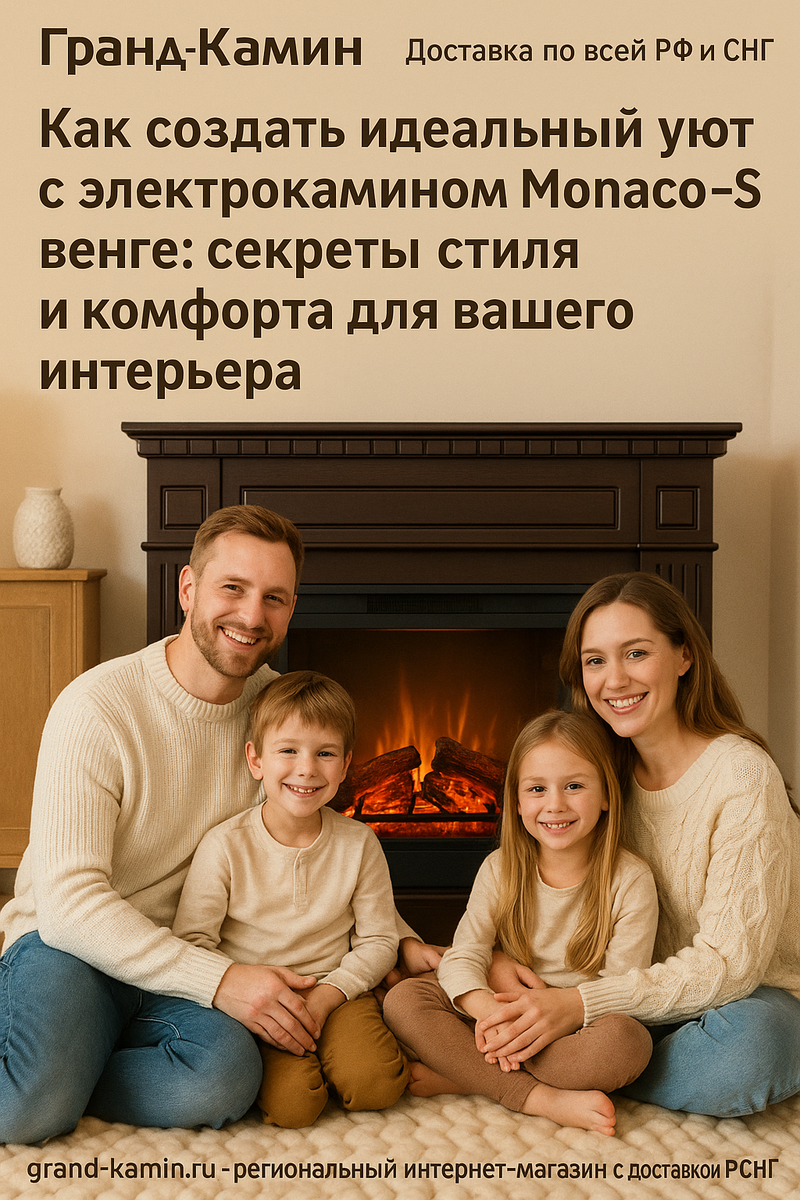    Как создать идеальный уют с электрокамином Monaco-S венге: секреты стиля и комфорта для вашего интерьера Kamin
