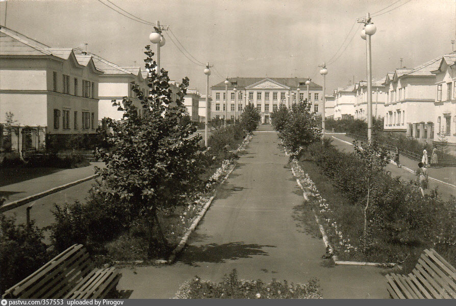 На фото: поселок Кузьмиха, 1960, почтовая открытка