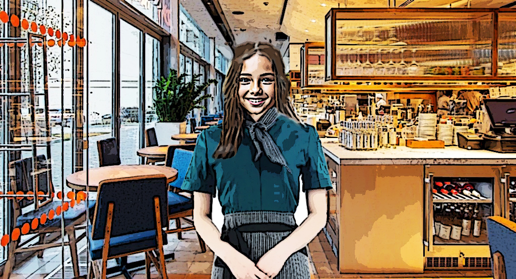 Подросток на работе. Картинка скомпилирована автором