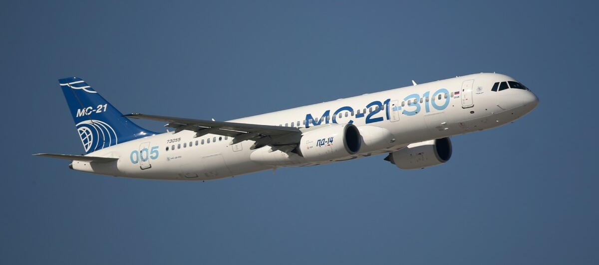 В воздухе МС-21-310. Фото для иллюстрации из открытых источников.