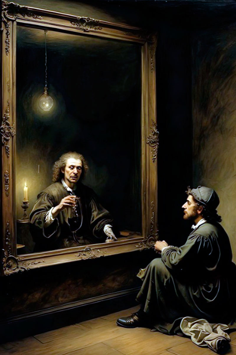 Он не спорил с вами, он спорил с самим собой