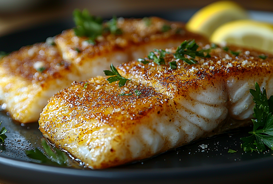 Судак жареный. 