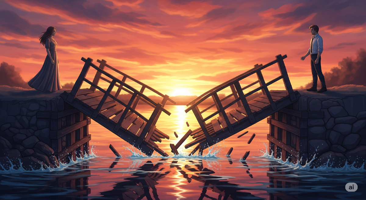 "Молчание рушит мост между вами. Как начать говорить, чтобы вернуть близость? #Отношения #Эмоции"