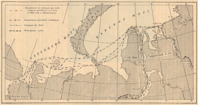 Карта Сибирской хлебной экспедиции, источник: knl-1983.livejournal.com