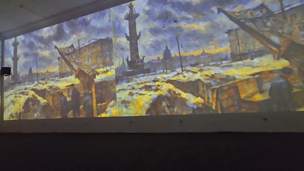 Кадр из мультимедийного видеоспектакля "Мой Константин Коровин. История любви"