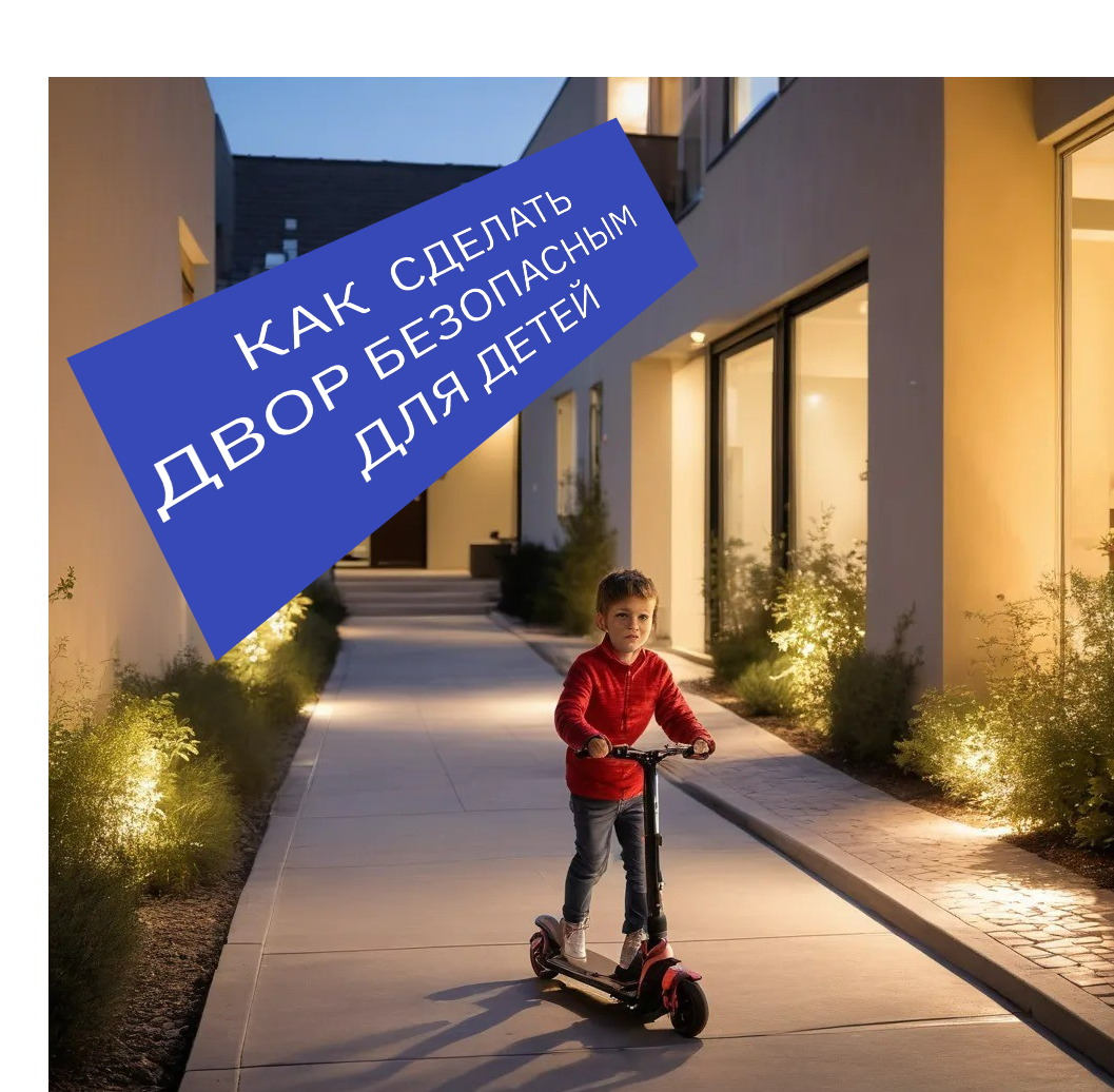 Безопасный двор глазами ребёнка. Изображение сгенерировано ИИ