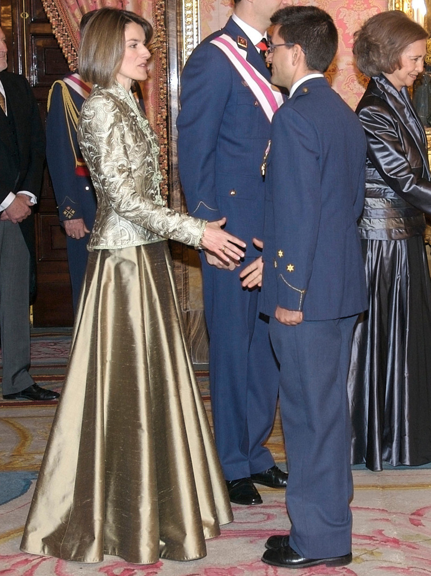 Принцесса Летиция на приеме Хуана Карлоса I в честь военных праздников и Нового года в Мадриде, 2008 год