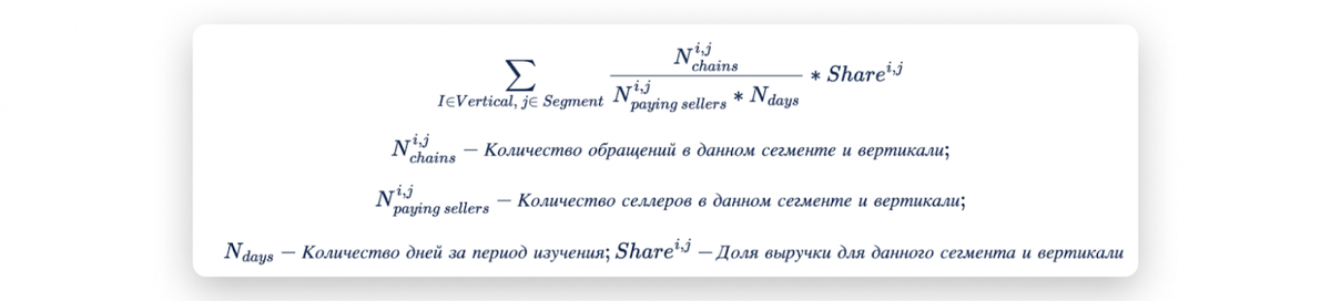 Формула расчёта метрики weighted contact rate