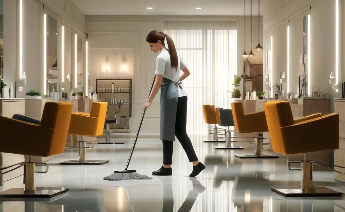 Уборка в салоне красоты