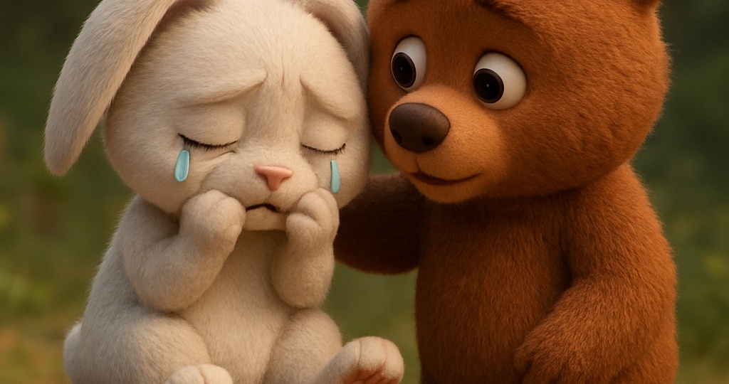 Сказка о дружбе медвежонка и зайчика