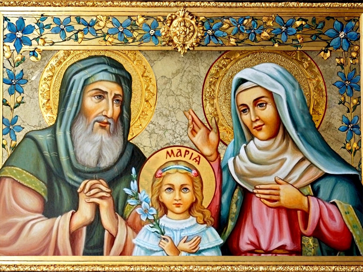 🌿Святые Иоаким и Анна с младенцем Марией