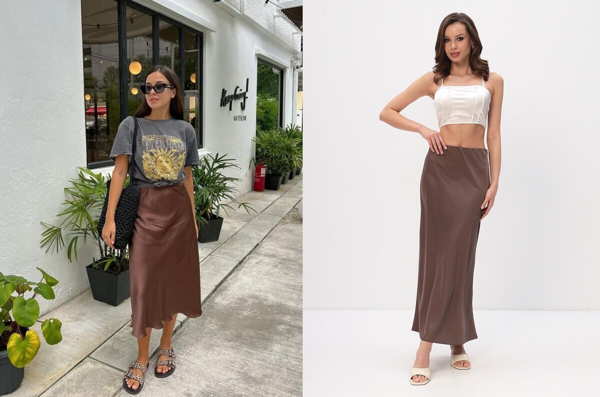 юбка из атласа Bless You Today WB 414856211 