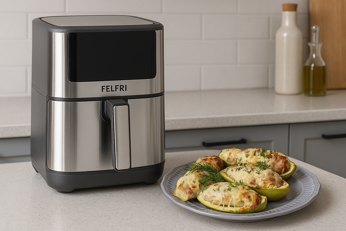 фаршированные кабачки в аэрогриле