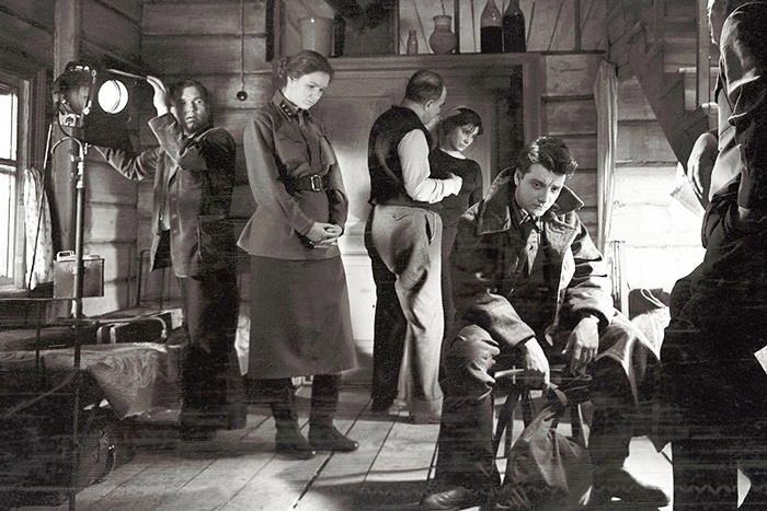 Съемки фильма "Летят журавли"