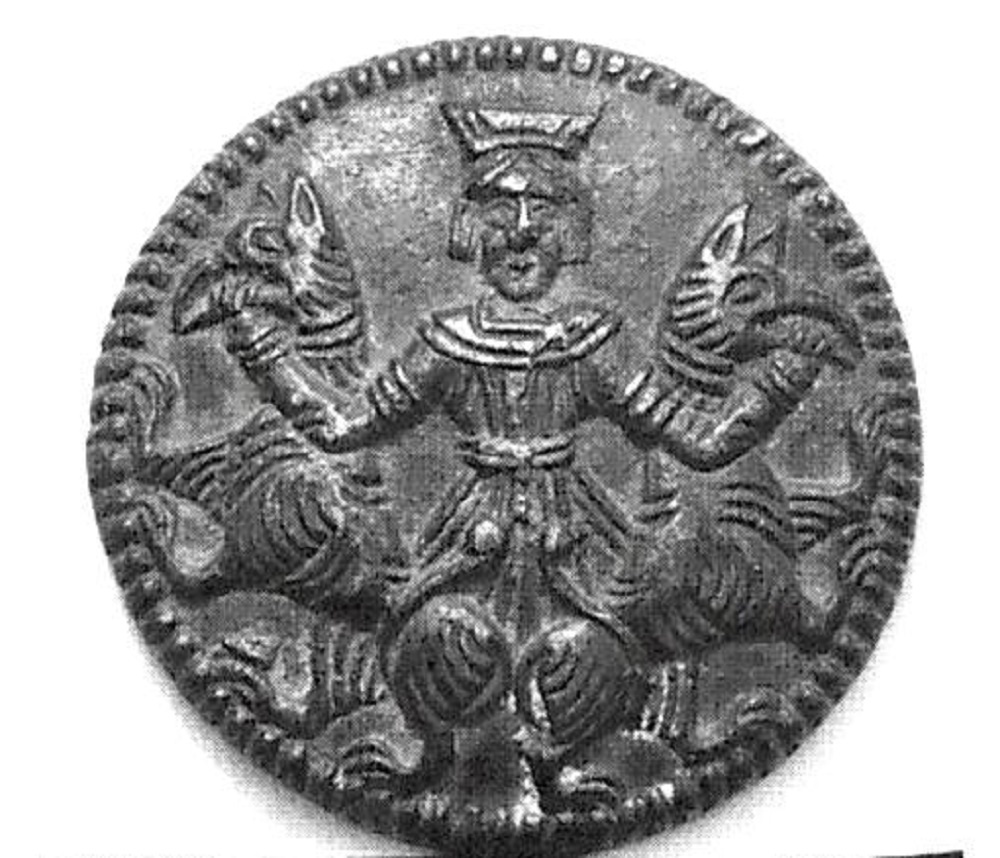 Матрица с изображением Александра Македонского, найденная на Старой Рязани