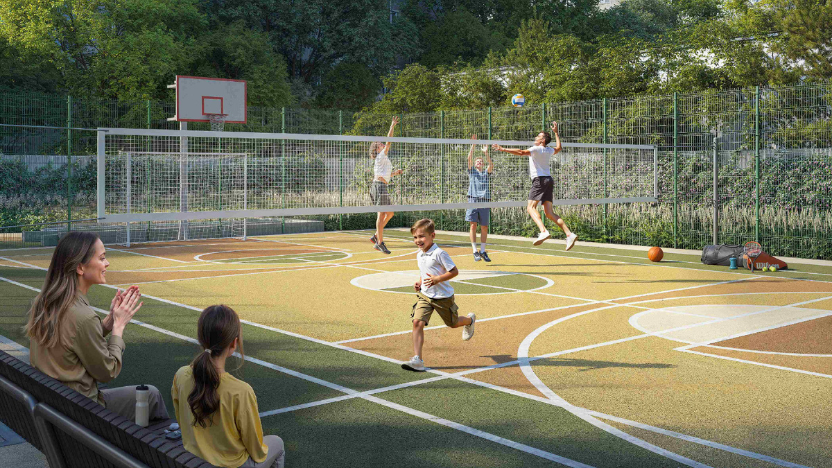 Спортивная площадка во «Фрунзенской набережной»