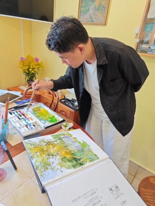 Международный пленэр с участием художников из России и Китая
Фото: музей-заповедник «Изборск»