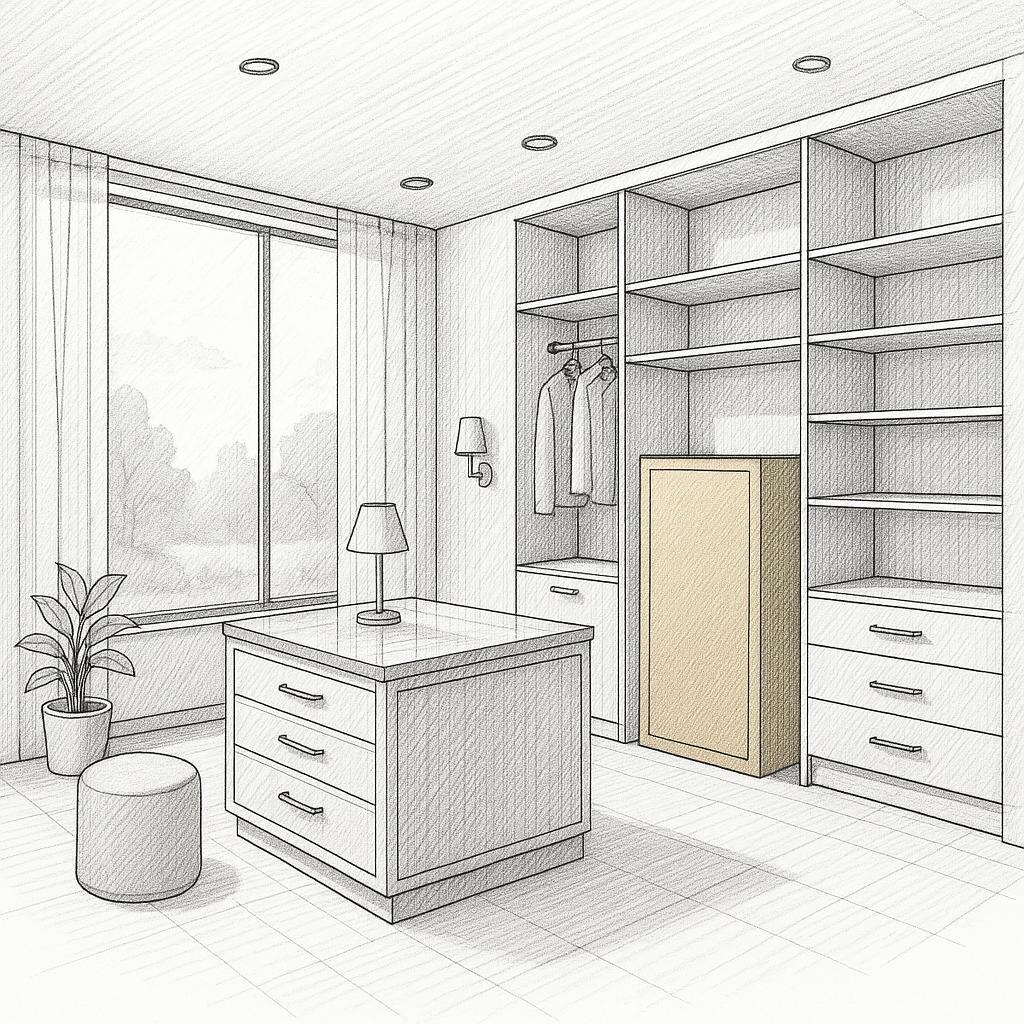 Идеальное расположение сейфа в гардеробной: удобный размер и подход 