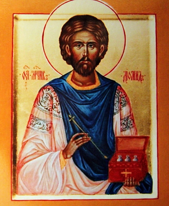 Святой мученик Диомид врач. Современная икона.