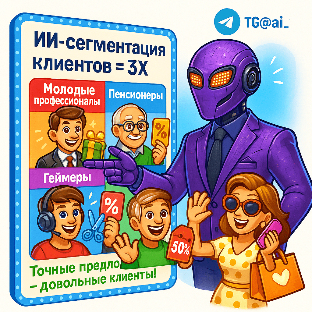    ИИ-сегментация клиентов: 3 шага для 300% роста продаж даже без бюджета на маркетолога Дмитрий Попов | Comandos.ai