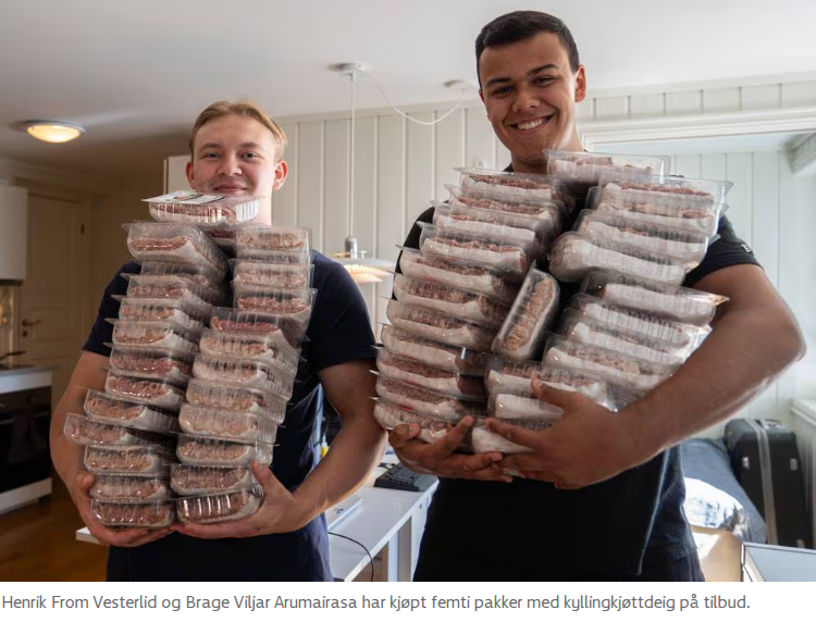 NRK. 50 пачек куриного фарша