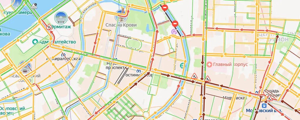    Фото: скриншот сервиса «Яндекс.Пробки»