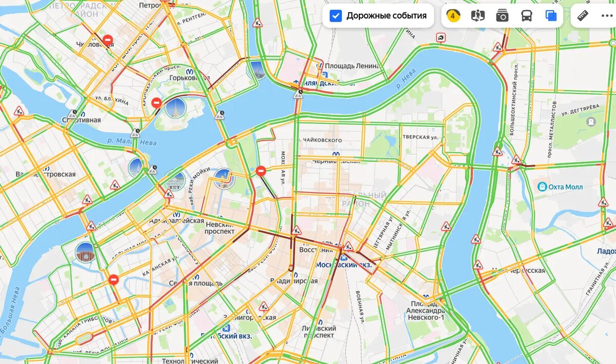    Фото: скриншот сервиса «Яндекс.Пробки»