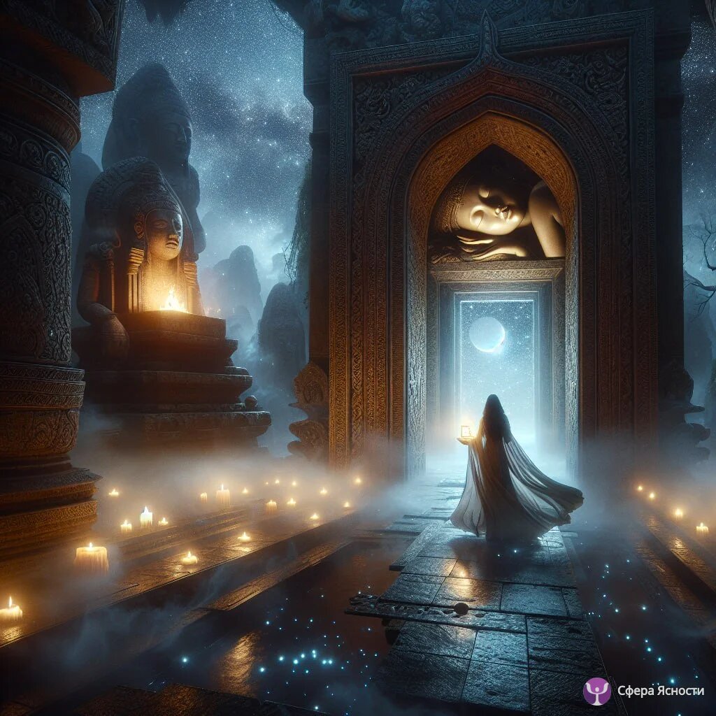 Переход в Пространство Хранителей Сновидений. ИИ Генерация: Савмея. Источник: https://sferayasnosti.site/gallery