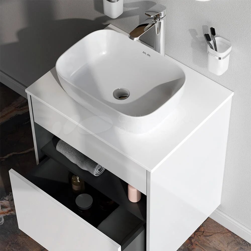 Раковина накладная 45 AM.PM Func M8FWCC10450WG белая