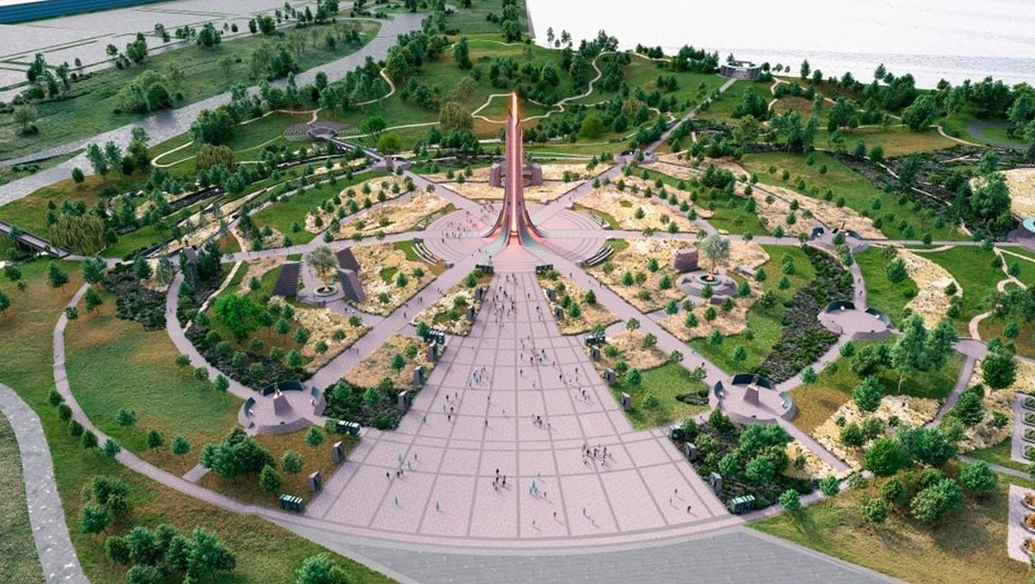    Внешний облик мемориала в честь Ленинградской битвы Автор фото: Пресс-служба архитектурного бюро "Интерколумниум"