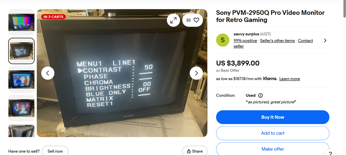 Самый дорогой ЭЛТ монитор. Фото: ebay.com