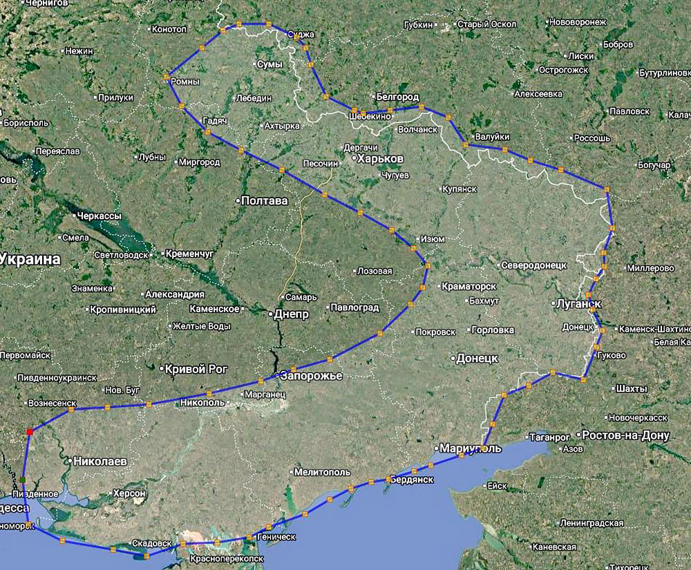 Карта линии фронта