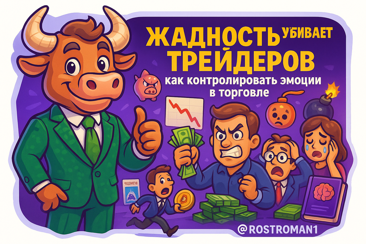    Жадность в трейдинге: как не потерять всё и научиться контролировать эмоции на бирже РоСТ | Роман о Системном Трейдинге