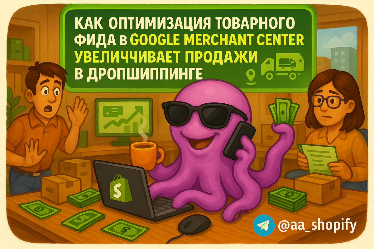    Как оптимизация товарного фида в Google Merchant Center увеличивает продажи в дропшиппинге на Shopify? aa_ecom