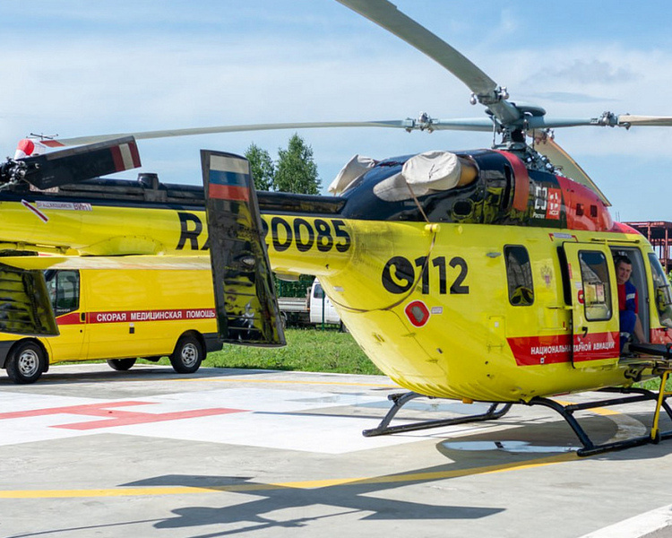     Вертолет санитарной авиации в Курской области совершил 93 вылета