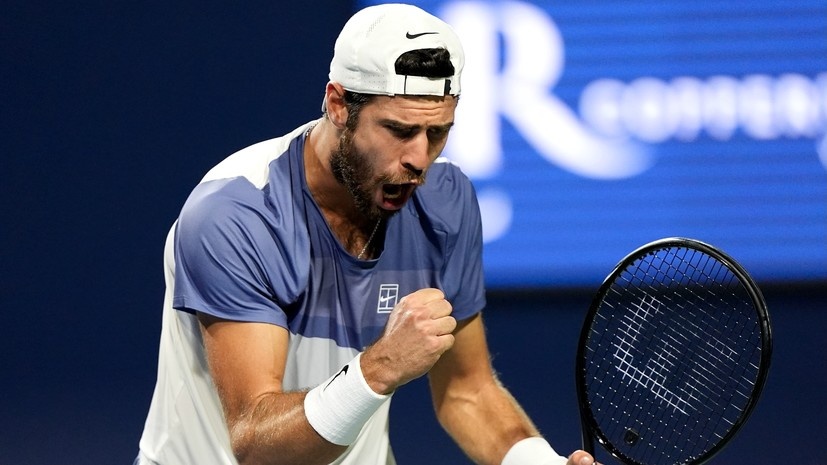     Российский теннисист Карен Хачанов Gettyimages.ru Anadolu / Contributor
