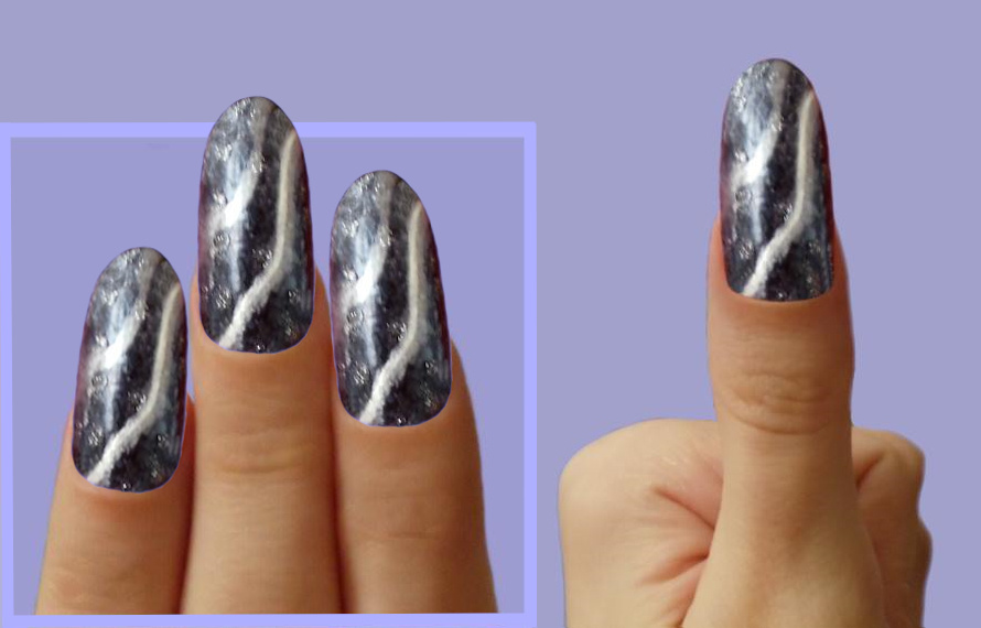 Коллаж. Дизайн Камень не сочетается с объёмной наклейкой