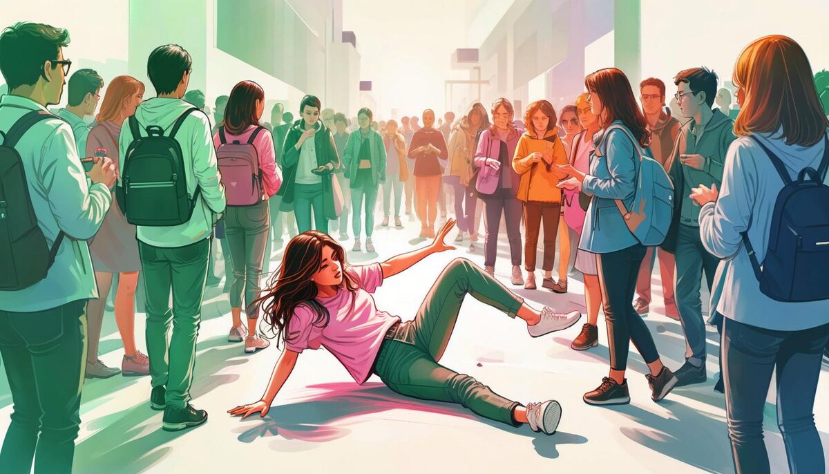 Вспомните, как бывает стыдно, даже когда мы падаем на глазах у людей. А такое бывает с каждым и не раз 