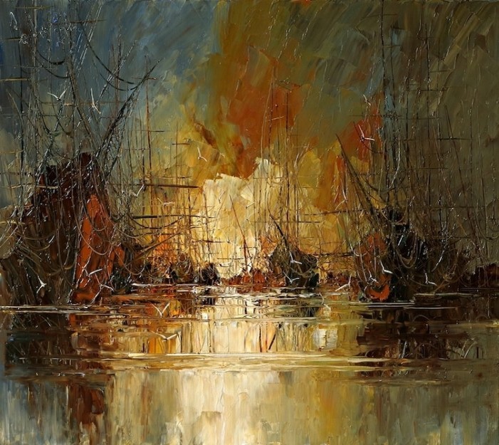 Морской пейзаж на закате