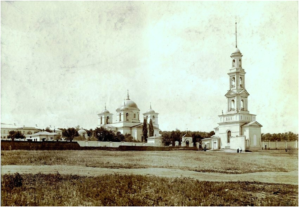 Старое фото Саратов. Саратовский Спасо-Преображенский мужской монастырь. Фото из интернета.