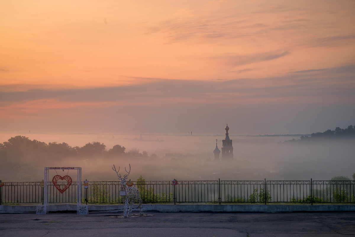 Туманное утро в Боровске