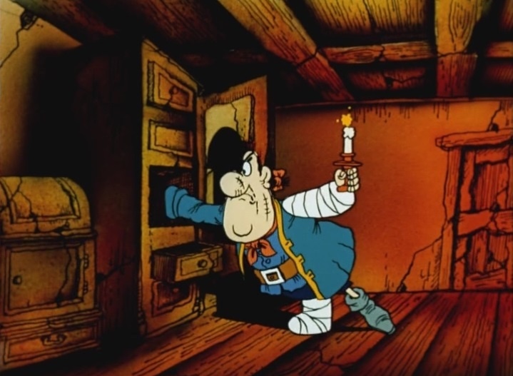 Кадр из мультфильма «Остров сокровищ» (1988)