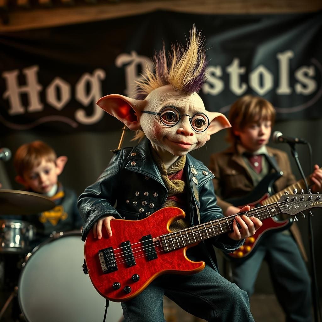 Небольшая затравочка - один из новых героев наших историй: поистине свободный эльф Добби и его панк-группа