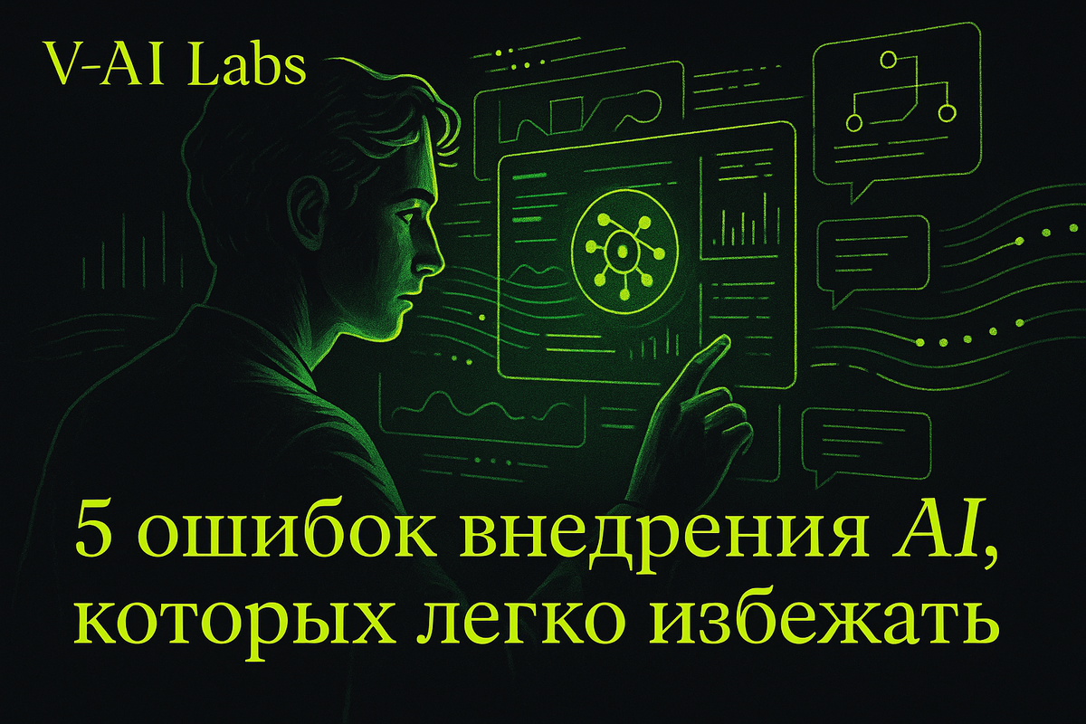    5 ошибок при внедрении AI, которые не допустит каждый владелец бизнеса