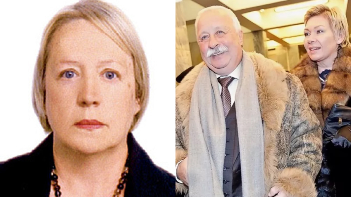 Слева - бывшая жена Галина Антонова