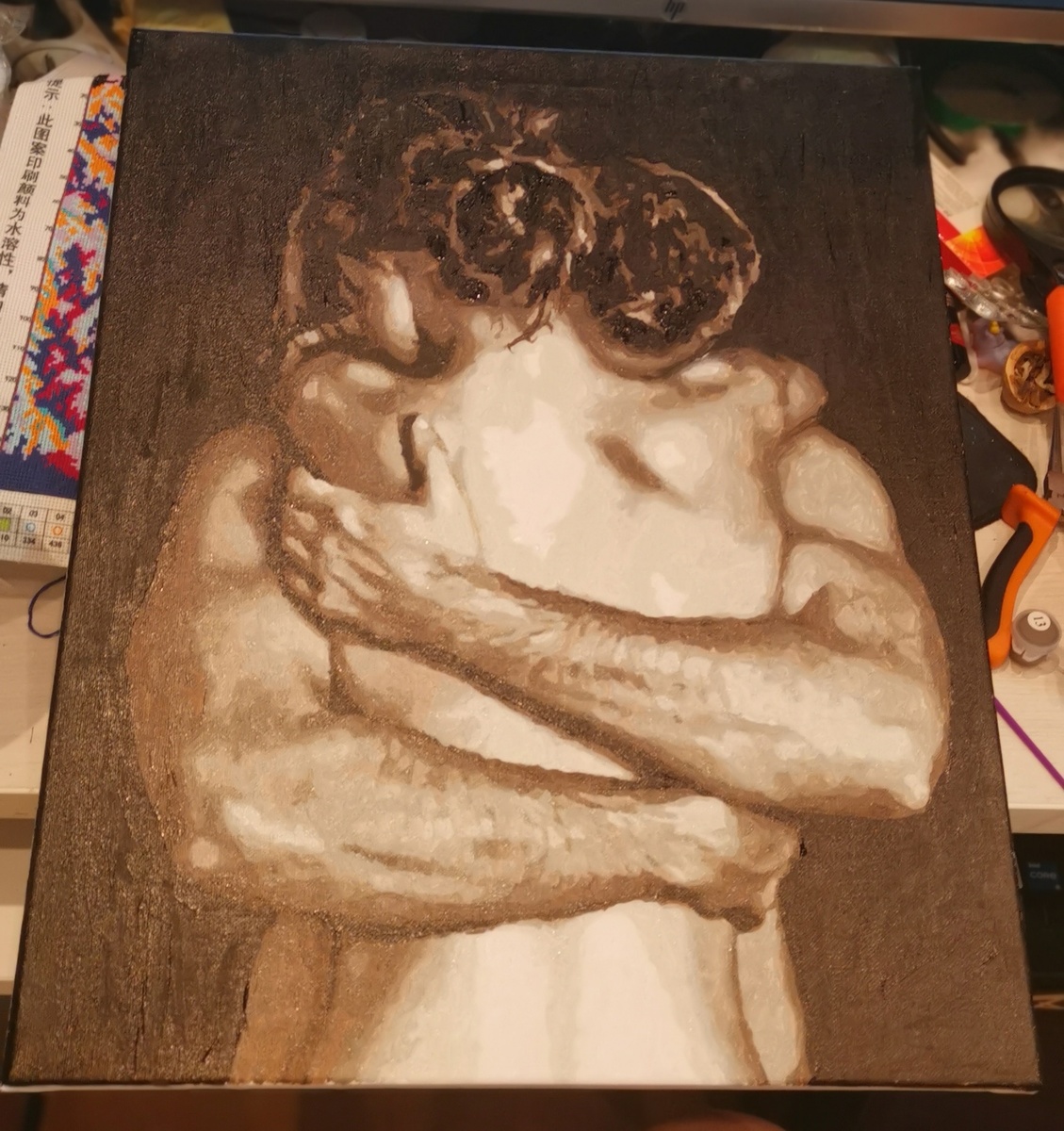 Моя картина при солнечном свете