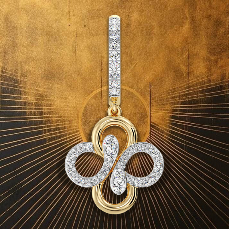 Серьга Serendipity Snake из желтого золота с бриллиантами