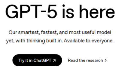 Print Screen с сайта https://openai.com/gpt-5/