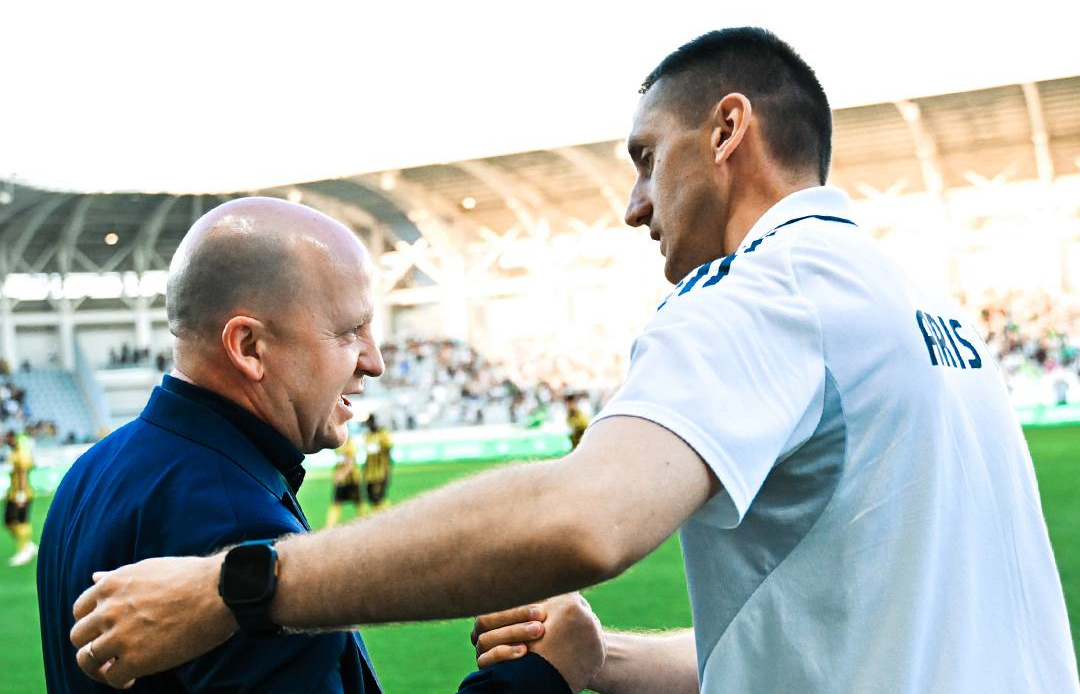    Марко Николич и Артем Радьков.ФК «Арис»